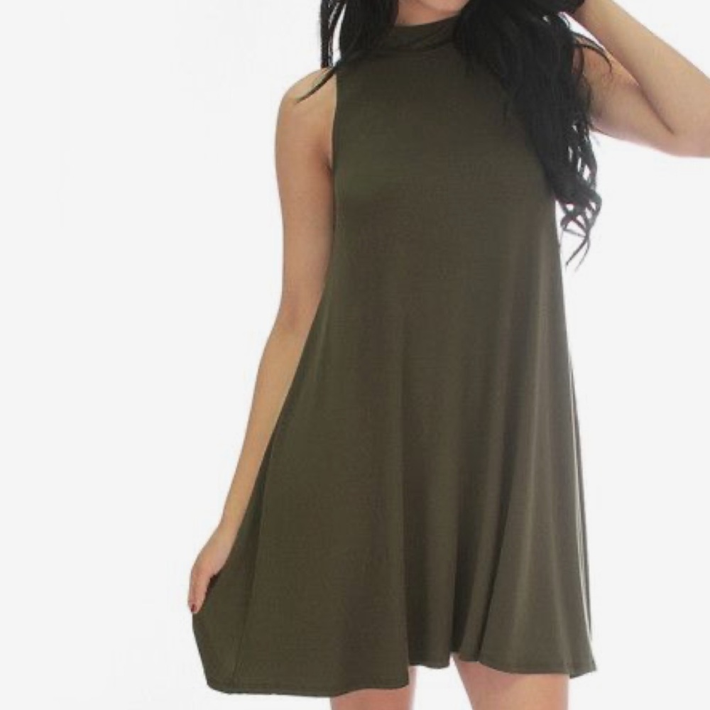 Olive green dress